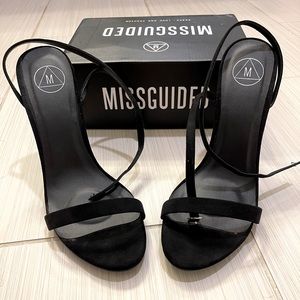 Missguided Black High Heel Sandal Shoe